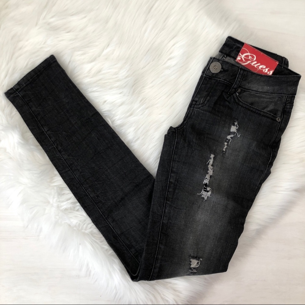 Guess Marina Fit Super Low Rise Slim Skinny Jean.